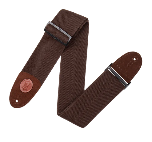 LEVYS MSSC8BRN 2" Brown Cotton Guitar Strap