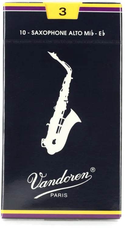 VANDOREN SR213 #3 Alto Sax Reeds, Box of 10 - Ray's Midbell Music