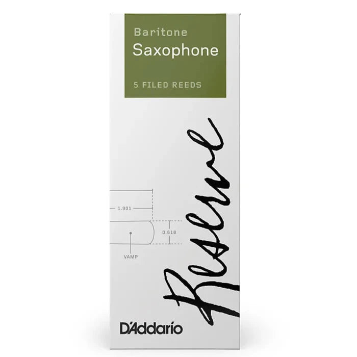 D'ADDARIO DLR0525 #2.5 Reserve Baritone Saxophone Reeds, Box of 5