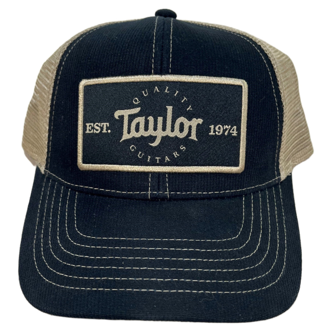 Taylor 00390 Trucker Cap, Black/Khaki, Taylor Patch