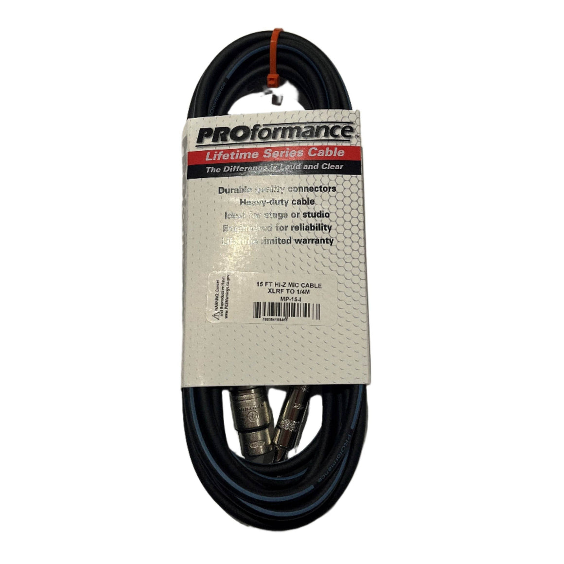 PROformance MP15 15' 1/4 Male to XLR Female Mic Cable - Ray's Midbell Music