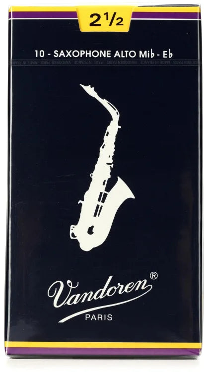 VANDOREN SR2125 #2.5 Alto Sax Reeds, Box of 10