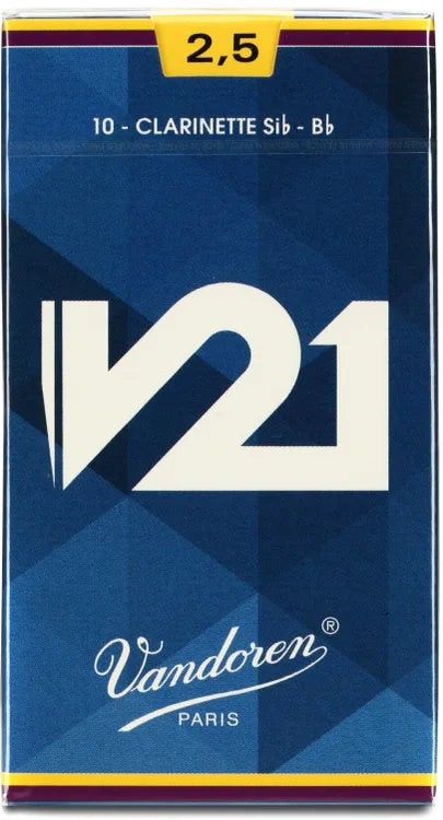 VANDOREN V21 CR8025 #2.5 Clarinet Reeds, Box of 10