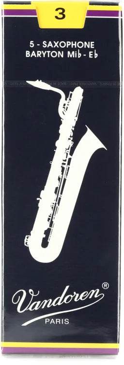 VANDOREN SR243 #3 Bari Sax Reeds, Box of 5 - Ray's Midbell Music