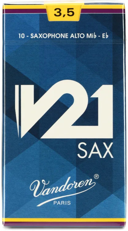 VANDOREN V21 SR8135 #3.5 Alto Sax Reeds, Box of 10