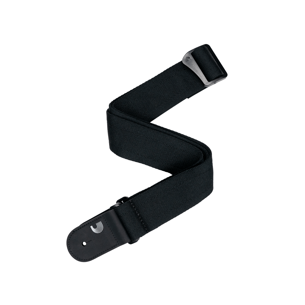 D'ADDARIO 50RB00 Eco-Comfort Basic Woven Guitar Strap, Black