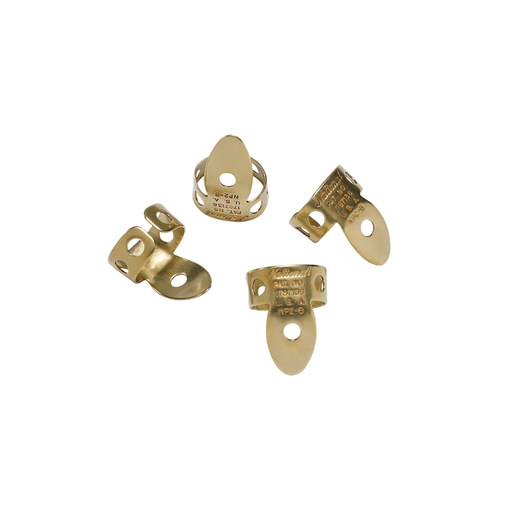 National NP2B04 Brass Finger Picks - 4-Pack