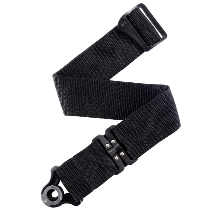D'ADDARIO PWSALSV00 Auto Lock Swivel Polypro Guitar Strap, Black