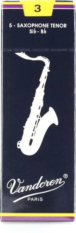 VANDOREN SR223 #3 Tenor Sax Reeds, Box of 5 - Ray's Midbell Music