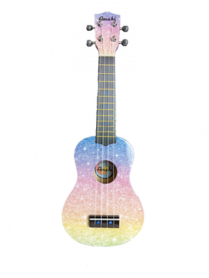 Amahi  DDUK25 Glitter Rainbow Soprano Ukulele w/ Bag
