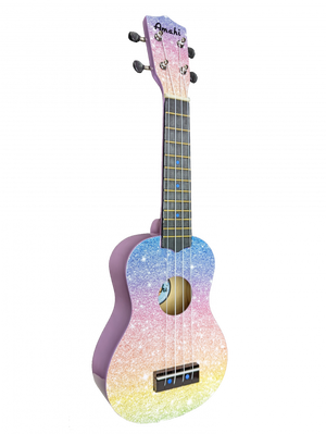 Amahi  DDUK25 Glitter Rainbow Soprano Ukulele w/ Bag