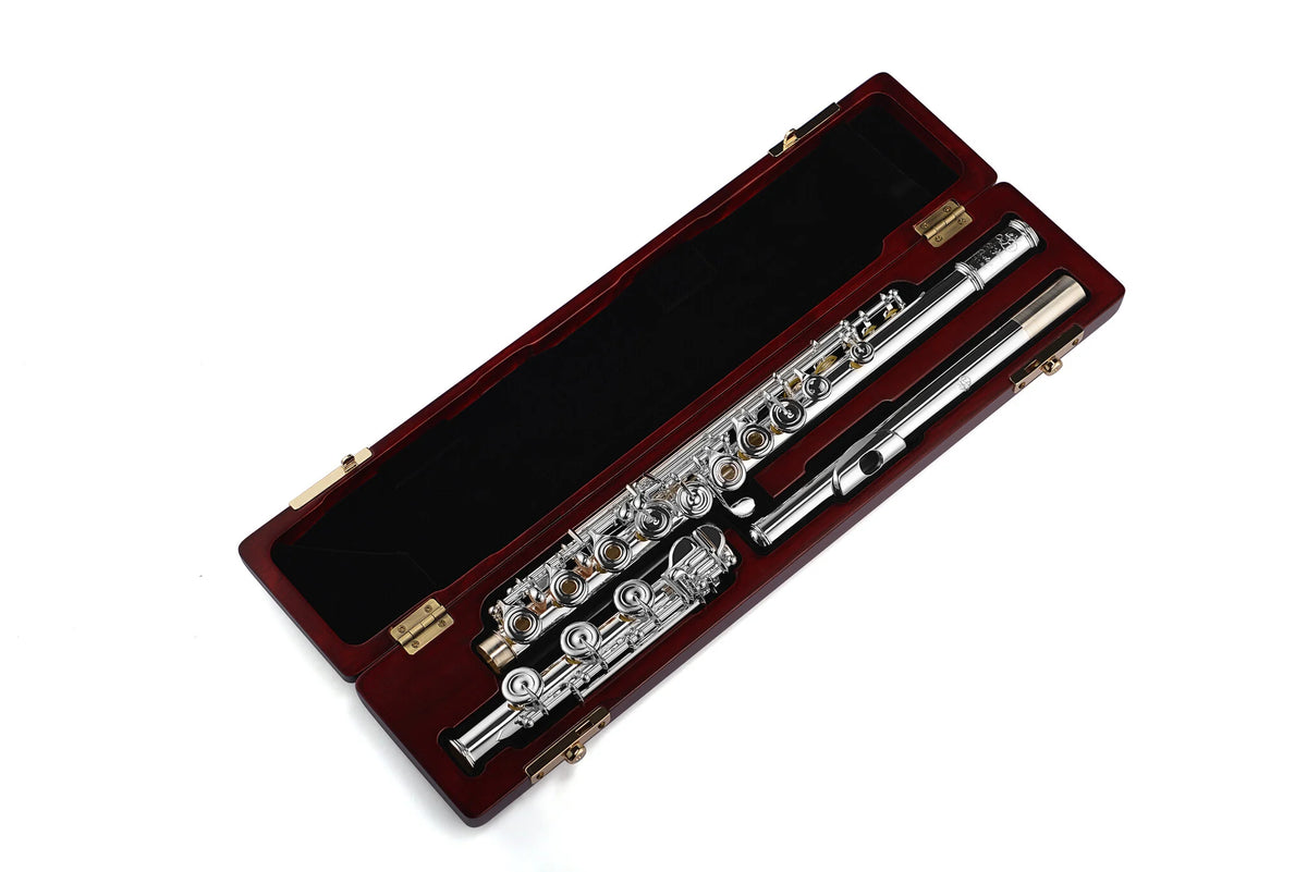 Di Zhao DZ801BEFC#D#10KGR Professional Flute, Split E, C# Trill, D# Roller, 10K Gold Riser
