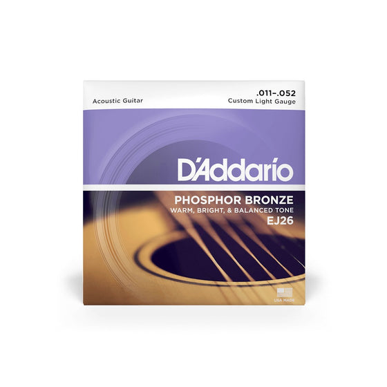 D'ADDARIO EJ26 Custom Light Acoustic Guitar Strings