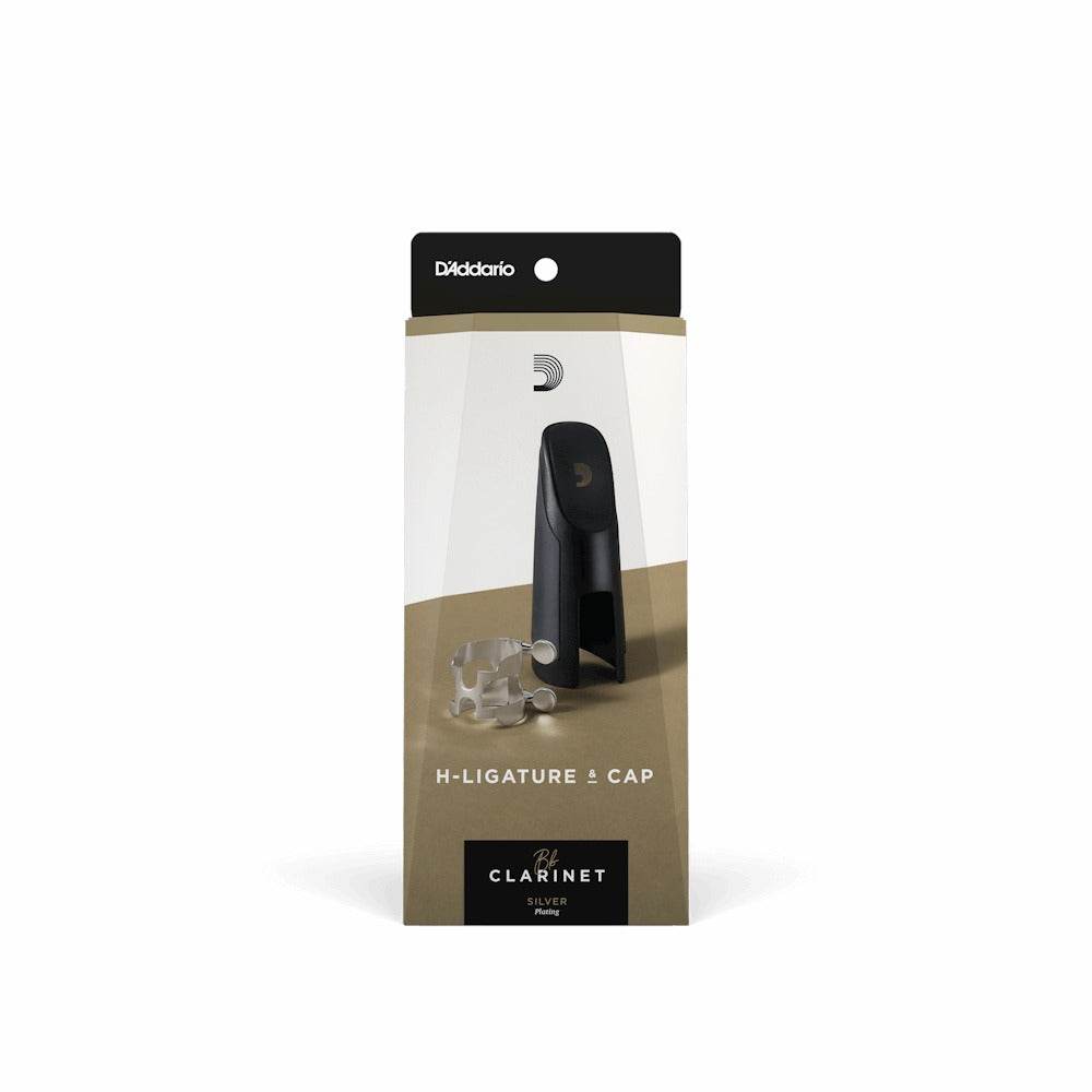 D'ADDARIO HCL1S H-Ligature/Cap, Bb Clarinet, Silver - Ray's Midbell Music