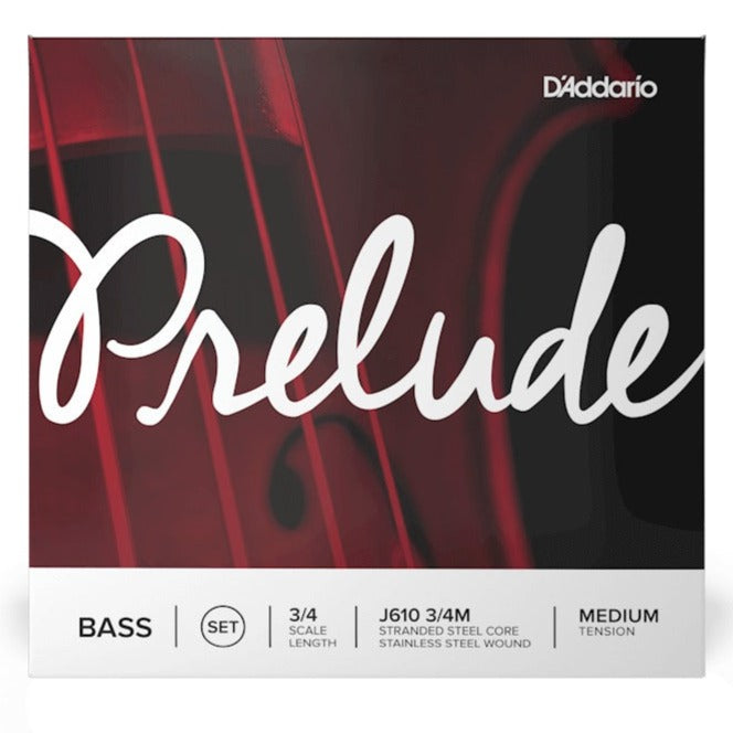 D'ADDARIO J61034M 3/4 Prelude Bass String Set, Medium Tension
