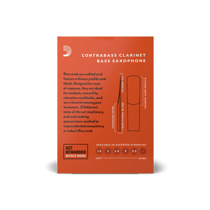 RICO RFA1025 #2.5 Contra Alto/Bass Clarinet Reeds, Box of 10