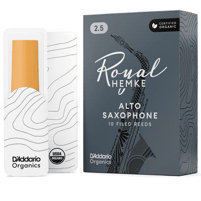 HEMKE RHKP10ASX250 #2.5 Royal Organic Alto Sax Reeds, 10-Pack