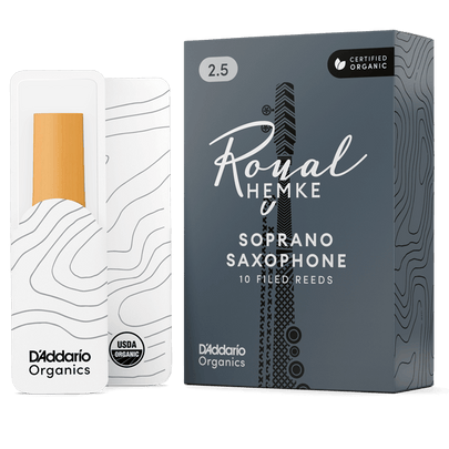 HEMKE RHKP10SSX250 #2.5 Royal Organic Soprano Sax Reeds, 10-Pack
