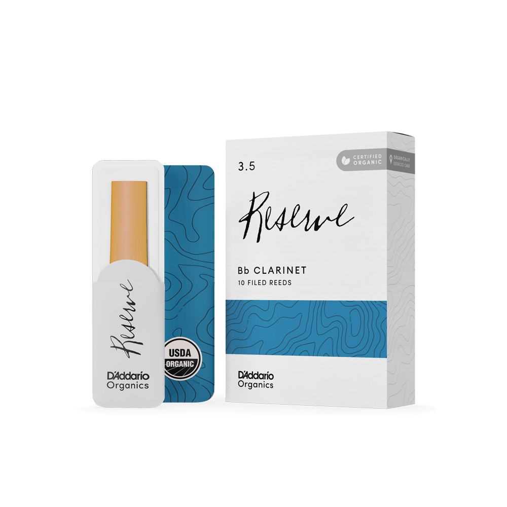 D'ADDARIO ODCR1035 #3.5 Organic Reserve Classic Bb Clarinet Reeds, 10 Pack
