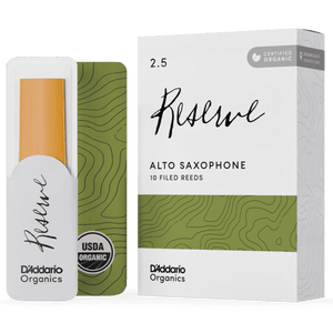D'ADDARIO ODJR1025 #2.5 Organic Reserve Alto Saxophone Reeds, 10-pack - Ray's Midbell Music