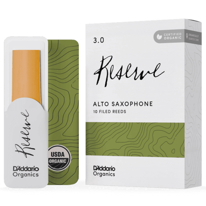 D'ADDARIO ODJR1030 #3 Organic Reserve Alto Saxophone Reeds, 10-pack - Ray's Midbell Music