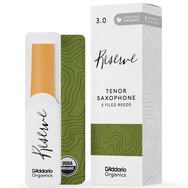D'ADDARIO ODKR0530 #3 Organic Reserve Tenor Saxophone Reeds, 5-pack - Ray's Midbell Music