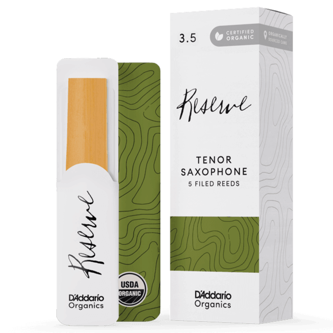 D'ADDARIO ODKR0535 #3.5 Organic Reserve Tenor Saxophone Reeds, 5-pack - Ray's Midbell Music