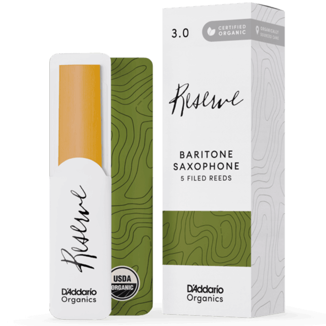 D'ADDARIO ODLR0530 #3 Organic Reserve Bari Sax Reeds, 5-pack - Ray's Midbell Music