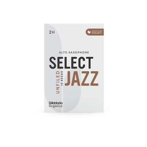 RICO JAZZ SELCT ORRS10ASX2H #2H Organic Unfiled Alto Saxophone Reeds, Box of 10 - Ray's Midbell Music