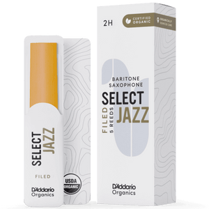 RICO JAZZ SELCT ORSF05BSX2H #2H Organic Filed Bari Sax Reeds, 5-pack - Ray's Midbell Music