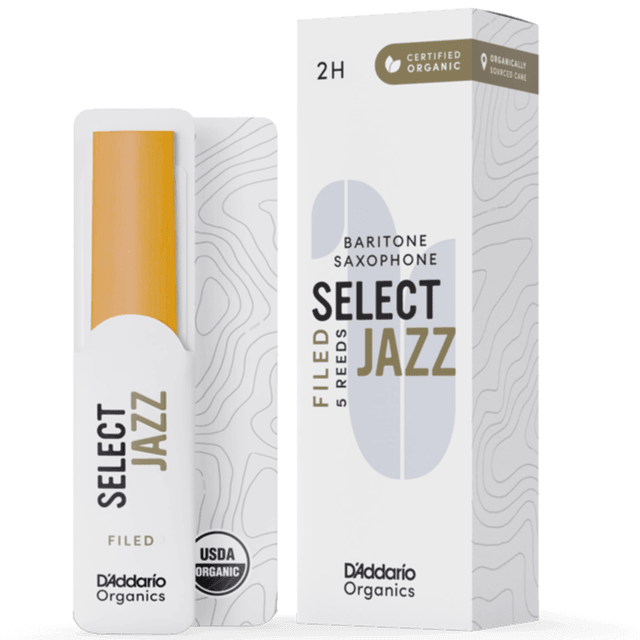 RICO JAZZ SELCT ORSF05BSX2H #2H Organic Filed Bari Sax Reeds, 5-pack - Ray's Midbell Music