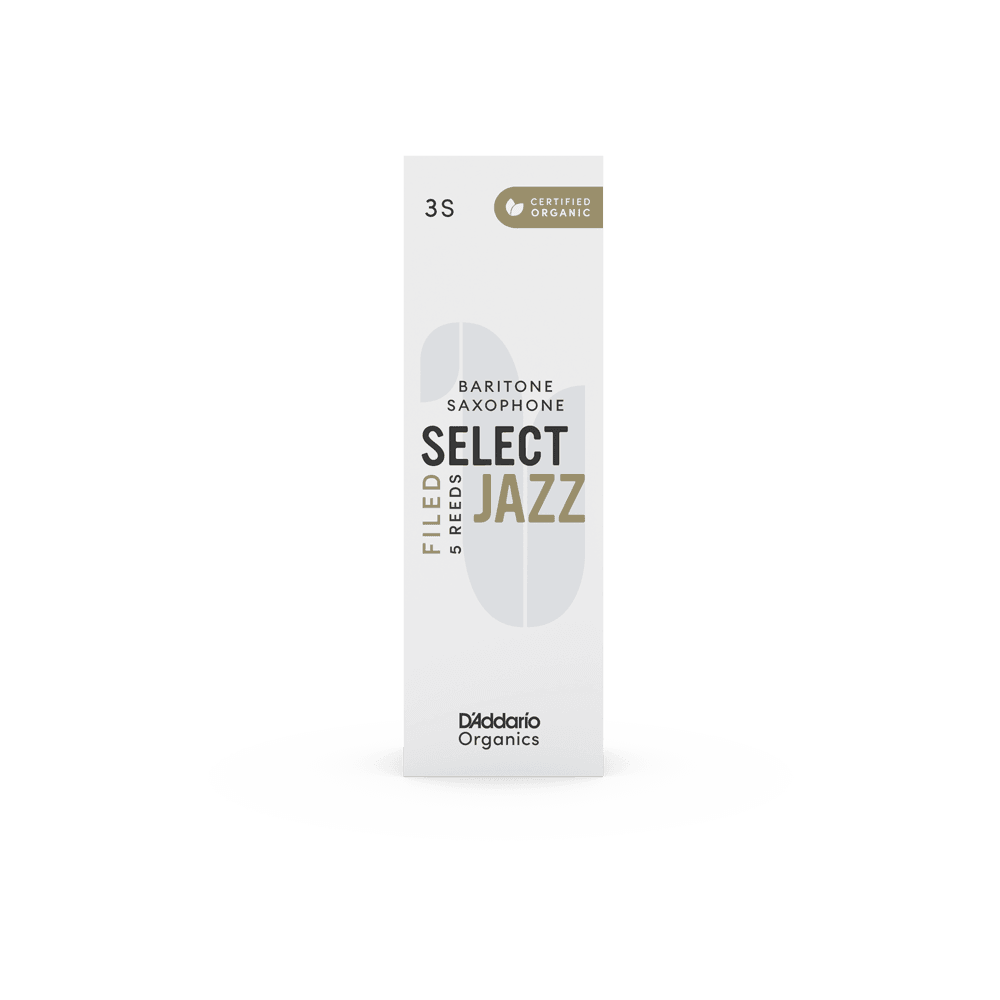 RICO JAZZ SELCT ORSF05BSX3S #3S Organic Filed Bari Sax Reeds, 5-pack - Ray's Midbell Music