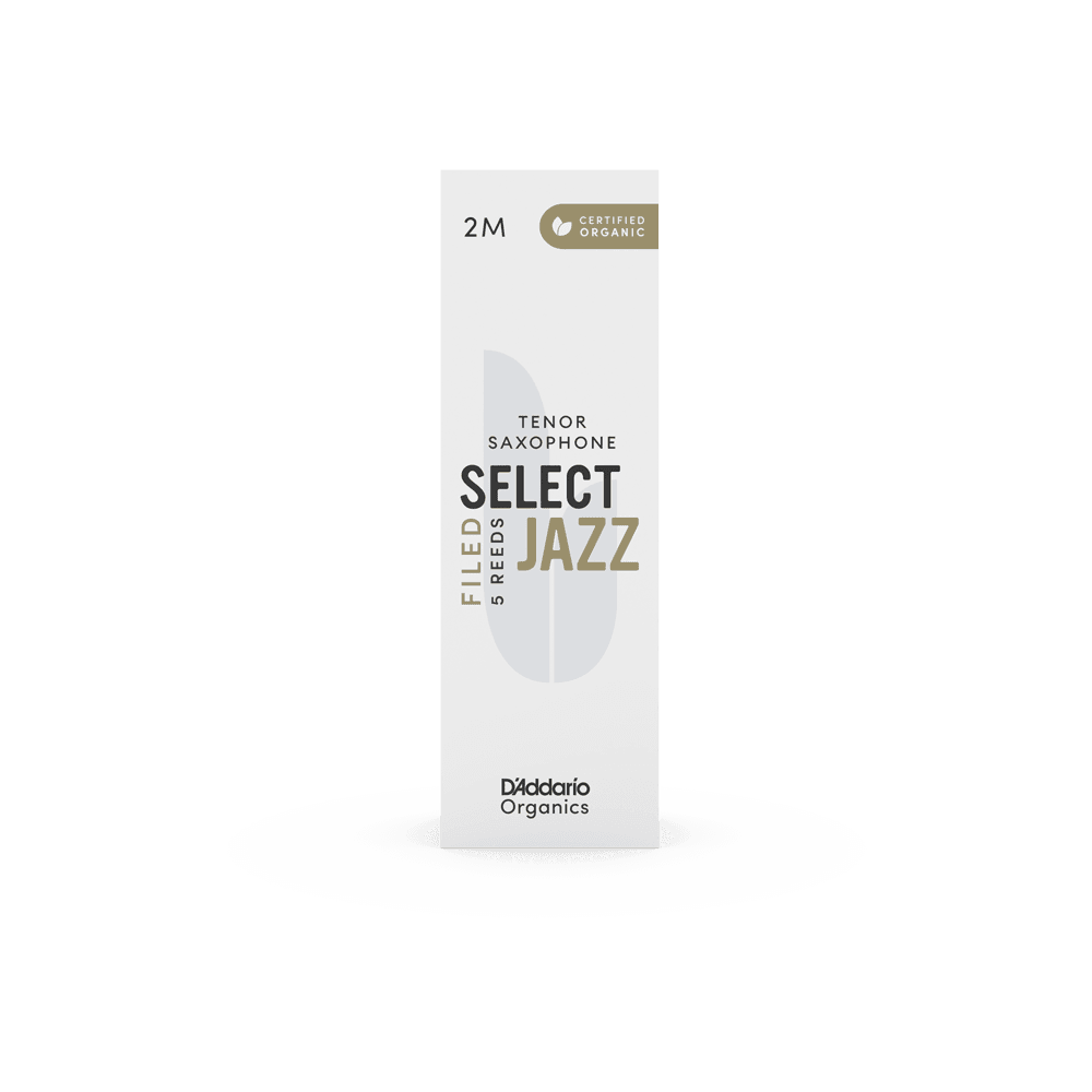 RICO JAZZ SELCT ORSF05TSX2M #2M Organic Select Jazz Filed Tenor Saxophone Reeds, 5-pack - Ray's Midbell Music