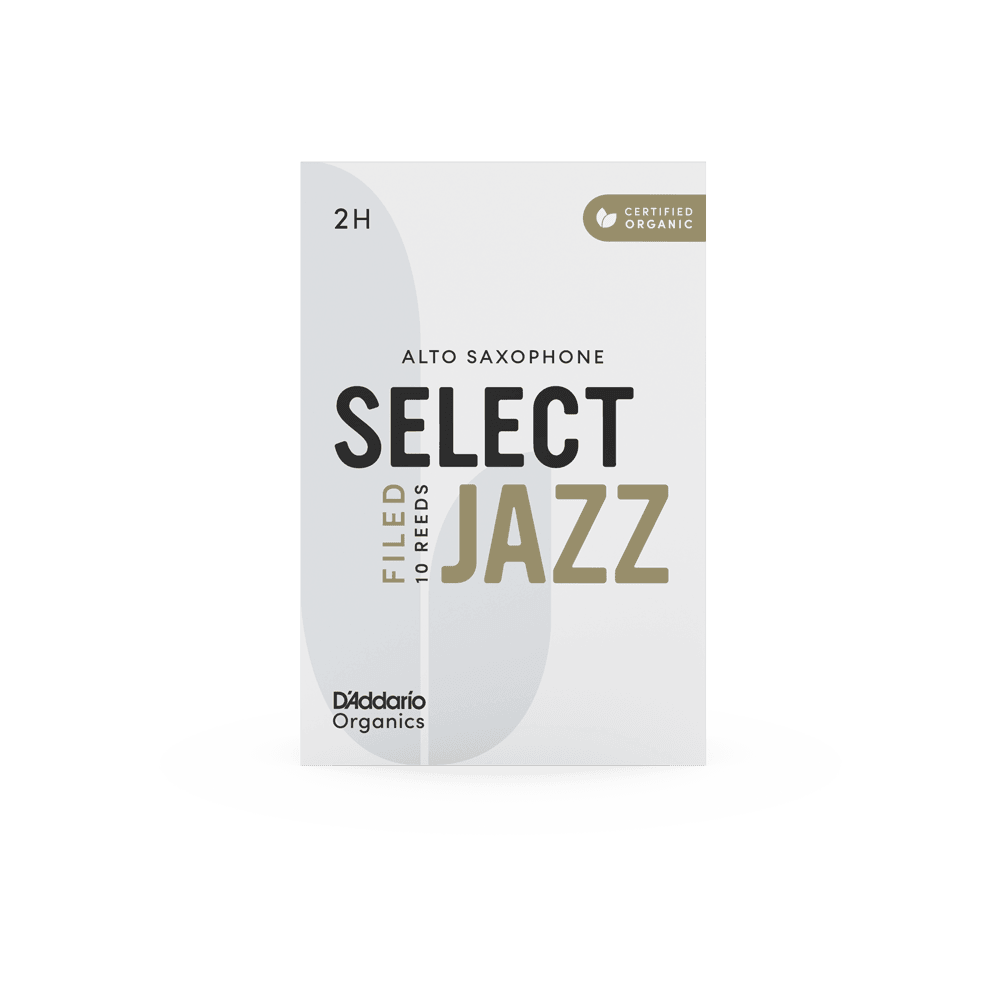 RICO JAZZ SELCT ORSF10ASX2H #2H Organic Filed Alto Saxophone Reeds, Box of 10 - Ray's Midbell Music