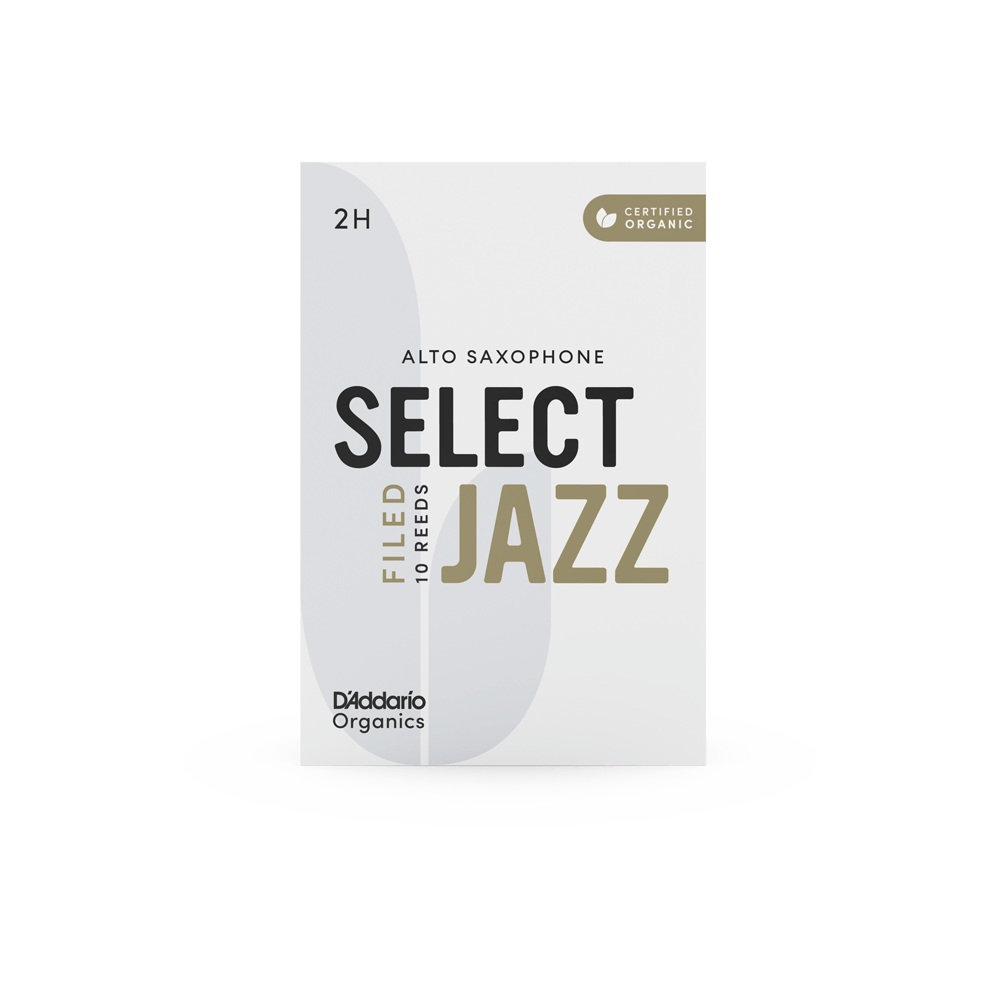 RICO JAZZ SELCT ORSF10ASX2H #2H Organic Filed Alto Saxophone Reeds, Box of 10