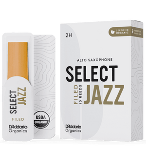 RICO JAZZ SELCT ORSF10ASX2H #2H Organic Filed Alto Saxophone Reeds, Box of 10 - Ray's Midbell Music