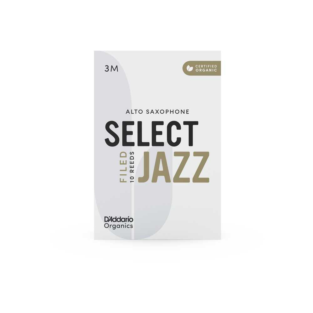 RICO JAZZ SELCT ORRS10ASX3M #3M Organic Unfiled Alto Saxophone Reeds, Box of 10