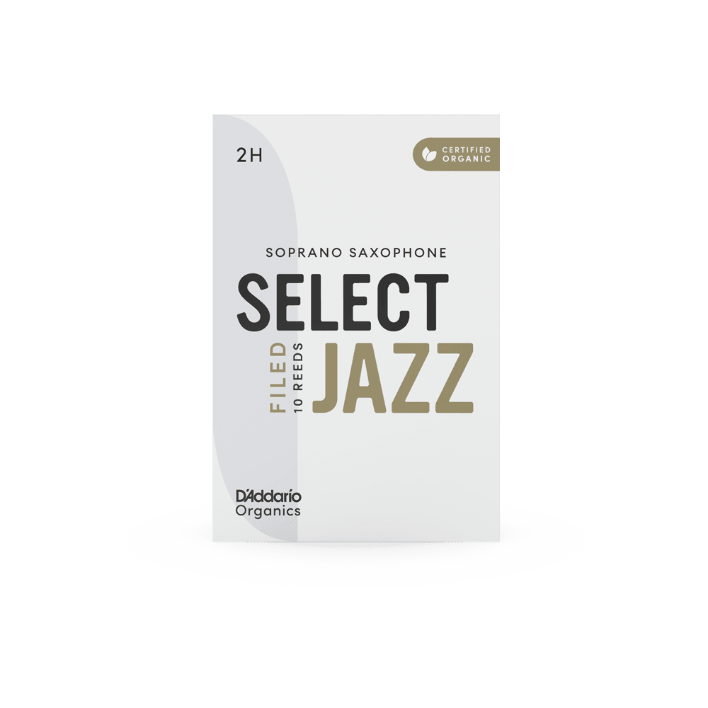 RICO JAZZ SELCT ORSF10SSX2H #2H Organic Filed Soprano Sax Reeds, Box of 10 - Ray's Midbell Music