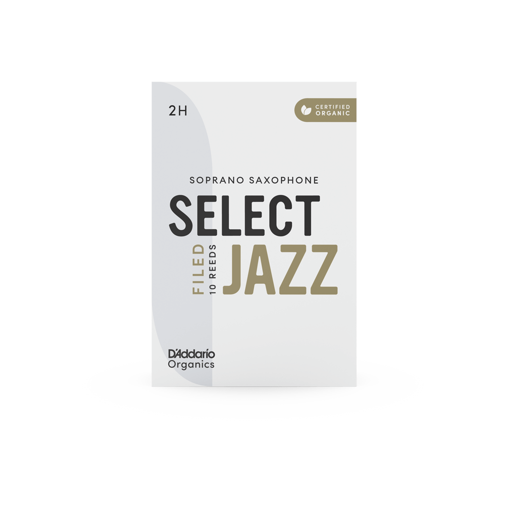 RICO JAZZ SELCT ORSF10SSX2H #2H Organic Filed Soprano Sax Reeds, Box of 10