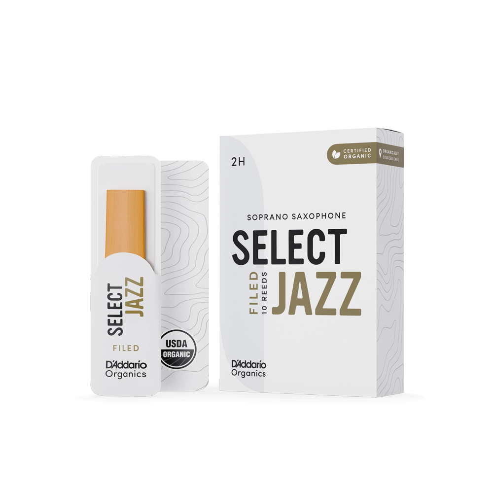 RICO JAZZ SELCT ORSF10SSX2H #2H Organic Filed Soprano Sax Reeds, Box of 10