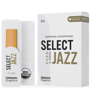 RICO JAZZ SELCT ORSF10SSX2H #2H Organic Filed Soprano Sax Reeds, Box of 10 - Ray's Midbell Music