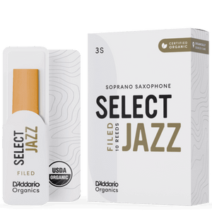 RICO JAZZ SELCT ORSF10SSX3S #3S Organic Filed Soprano Sax Reeds, Box of 10 - Ray's Midbell Music