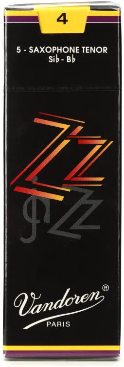 VANDOREN ZZ SR424 #4 Tenor Sax Reeds, Box of 5