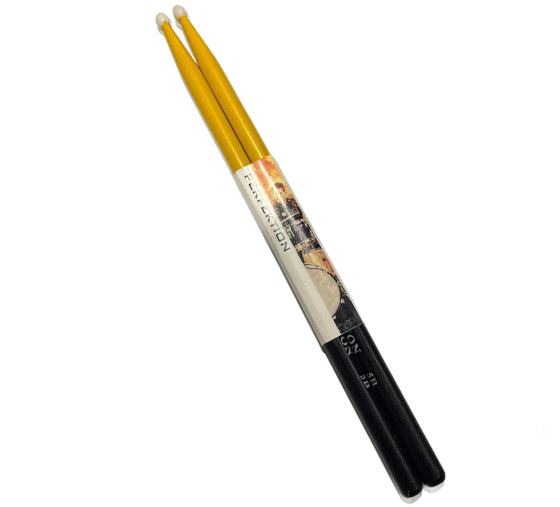 PERFEKTION YELBLK5B 5BN Yellow/Black Drumsticks