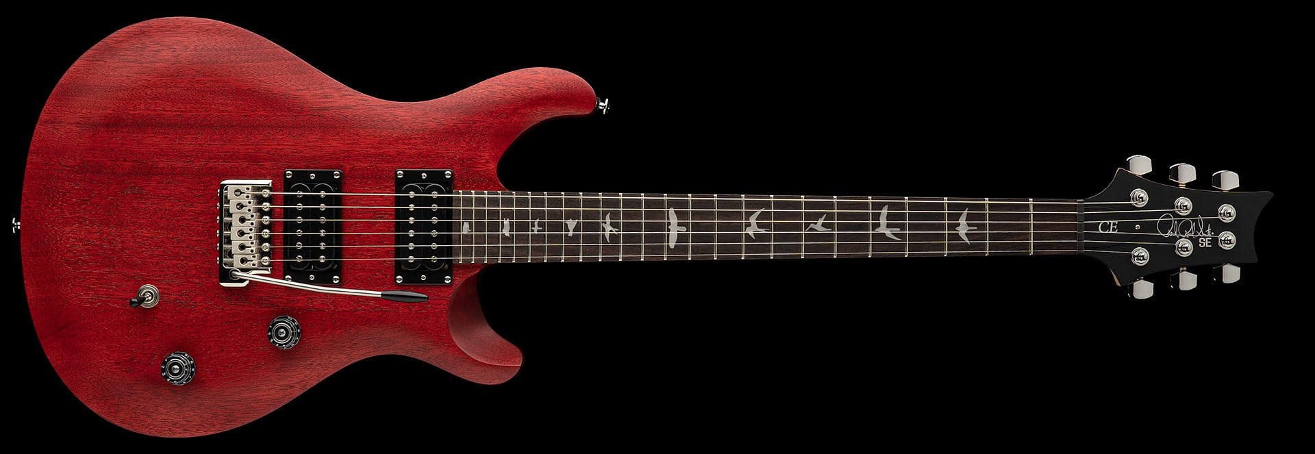 PRS 113130VC SE CE24 Standard Satin Double Cut Electric Guitar (Vintage Cherry)