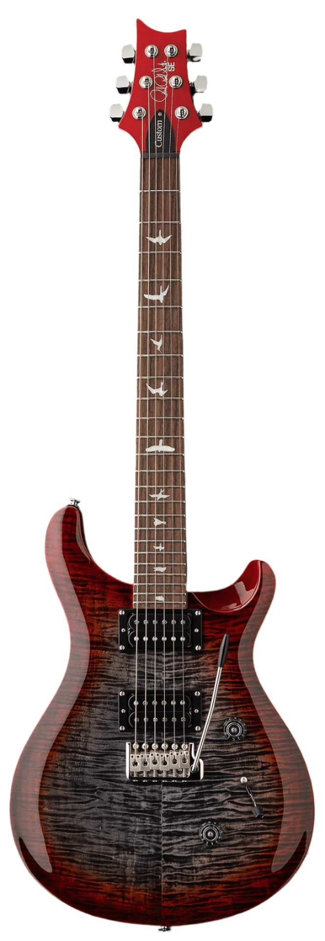 PRS 107993CG SE Custom 24 Double Cut Electric Guitar ( Charcoal Cherry Burst ) - Ray's Midbell Music