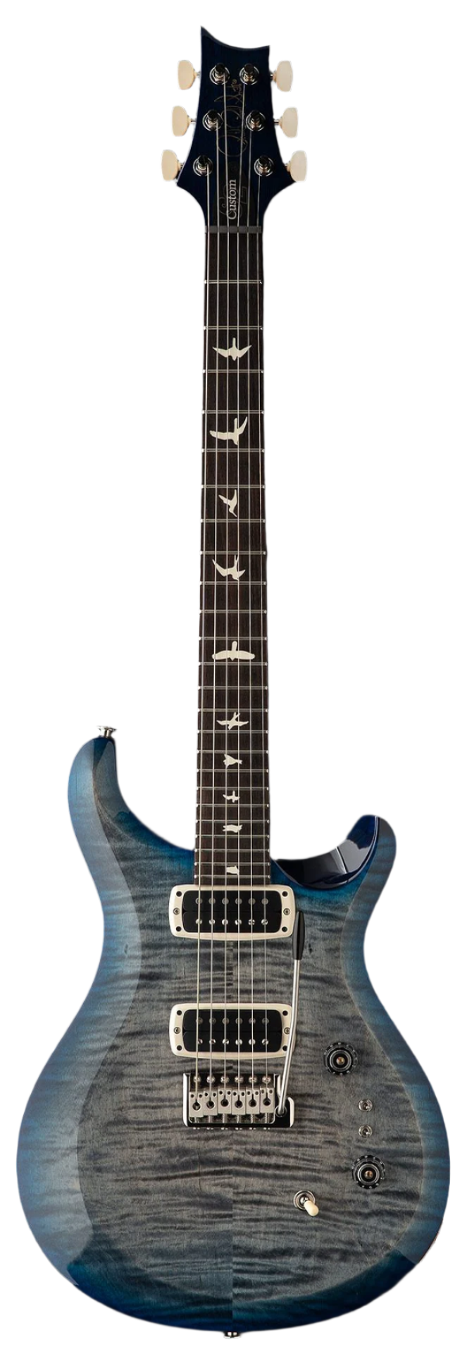 PRS 112819GW S2 Custom 24-08 Double Cut Electric Guitar ( Faded Gray Black Blue Burst )
