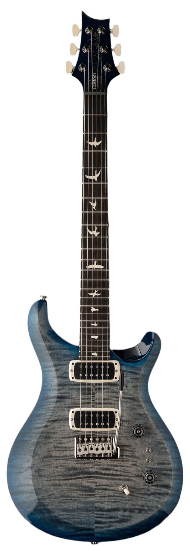 PRS 112819GW S2 Custom 24-08 Double Cut Electric Guitar ( Faded Gray Black Blue Burst ) - Ray's Midbell Music