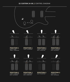 PRS 112819GW S2 Custom 24-08 Double Cut Electric Guitar ( Faded Gray Black Blue Burst ) - Ray's Midbell Music