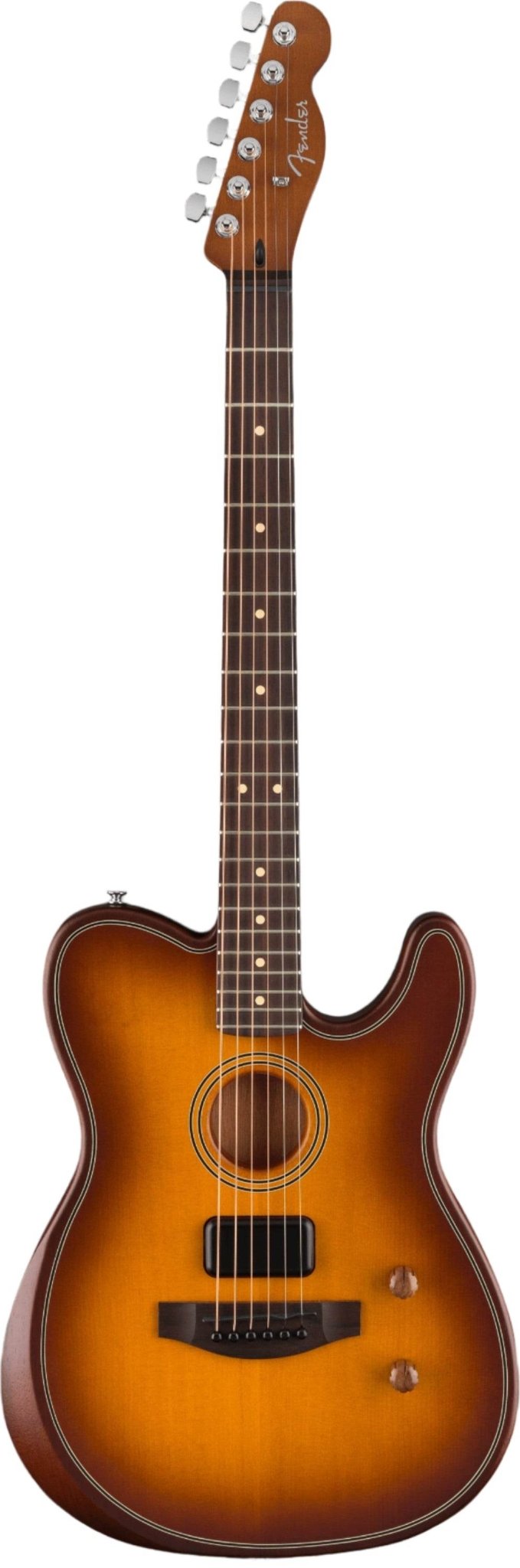 FENDER 0973113542 Acoustasonic Standard Series Telecaster Hybrid Guitar ( Honey Burst ) - Ray's Midbell Music